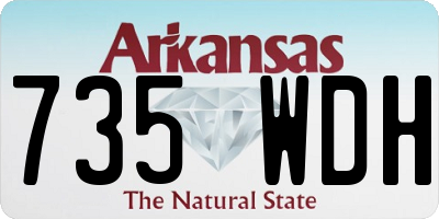 AR license plate 735WDH