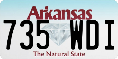 AR license plate 735WDI