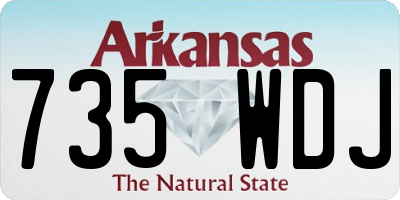 AR license plate 735WDJ