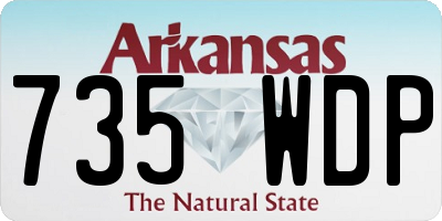 AR license plate 735WDP