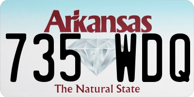 AR license plate 735WDQ