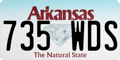 AR license plate 735WDS