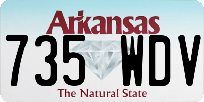AR license plate 735WDV