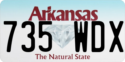 AR license plate 735WDX