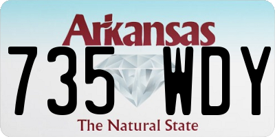 AR license plate 735WDY