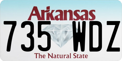 AR license plate 735WDZ