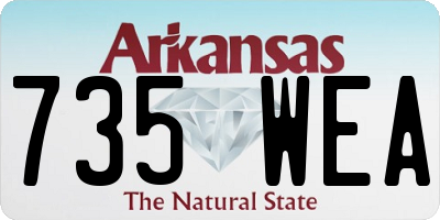 AR license plate 735WEA