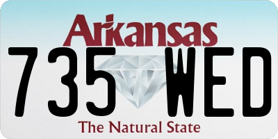 AR license plate 735WED