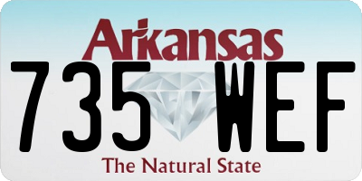 AR license plate 735WEF