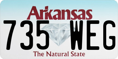 AR license plate 735WEG