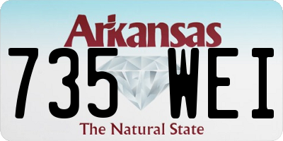 AR license plate 735WEI