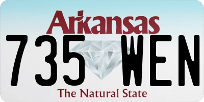 AR license plate 735WEN