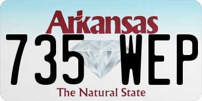 AR license plate 735WEP