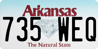 AR license plate 735WEQ