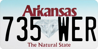 AR license plate 735WER