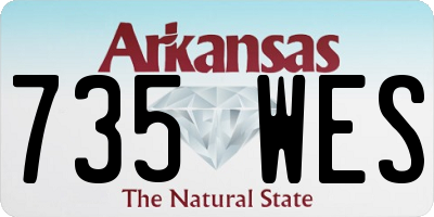 AR license plate 735WES