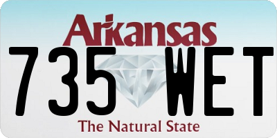 AR license plate 735WET