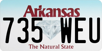 AR license plate 735WEU
