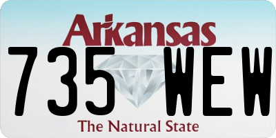 AR license plate 735WEW