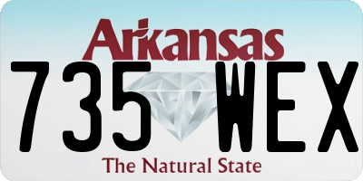 AR license plate 735WEX