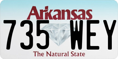 AR license plate 735WEY