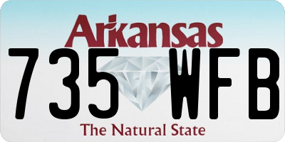 AR license plate 735WFB