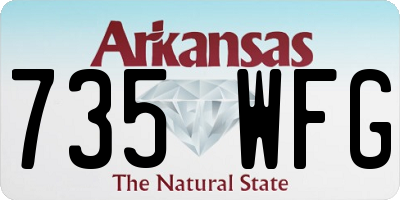 AR license plate 735WFG