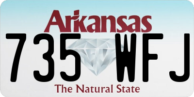 AR license plate 735WFJ
