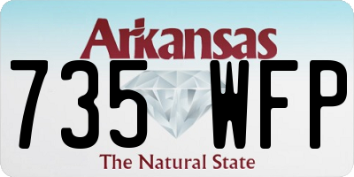 AR license plate 735WFP