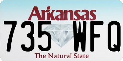 AR license plate 735WFQ