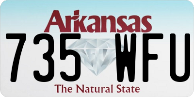 AR license plate 735WFU