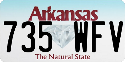 AR license plate 735WFV