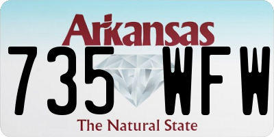 AR license plate 735WFW