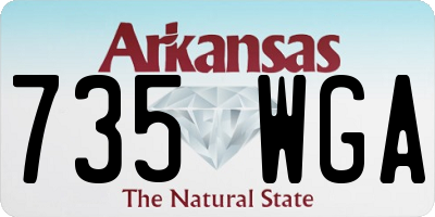 AR license plate 735WGA