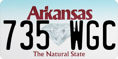 AR license plate 735WGC
