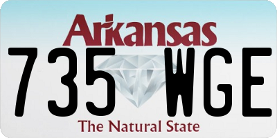 AR license plate 735WGE