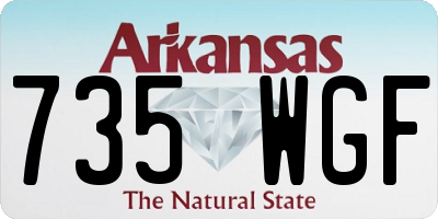 AR license plate 735WGF