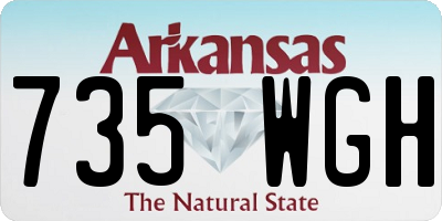 AR license plate 735WGH