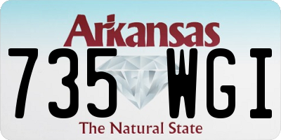 AR license plate 735WGI