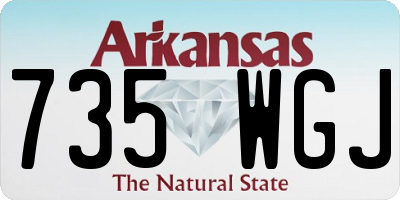 AR license plate 735WGJ
