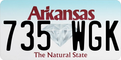 AR license plate 735WGK