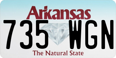AR license plate 735WGN