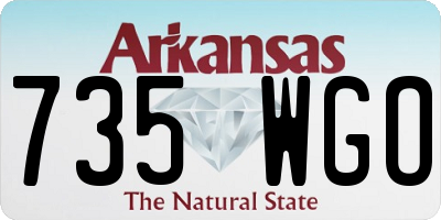 AR license plate 735WGO