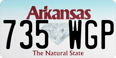 AR license plate 735WGP