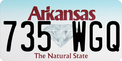 AR license plate 735WGQ