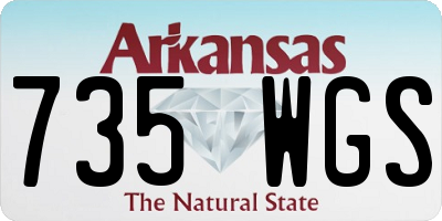 AR license plate 735WGS