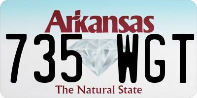 AR license plate 735WGT