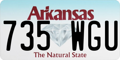 AR license plate 735WGU