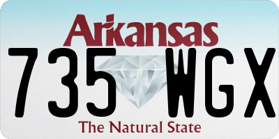 AR license plate 735WGX