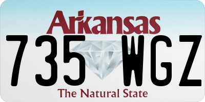 AR license plate 735WGZ